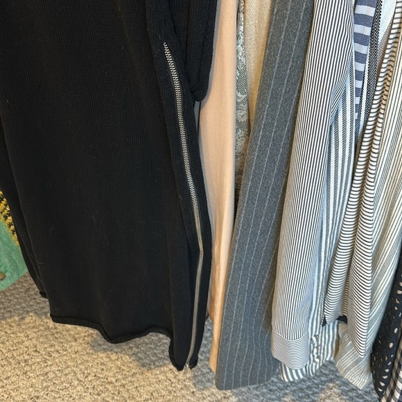 Jonny Cota black with stripes long sleeve side zipper sweater dress size S - Picture 3 of 4